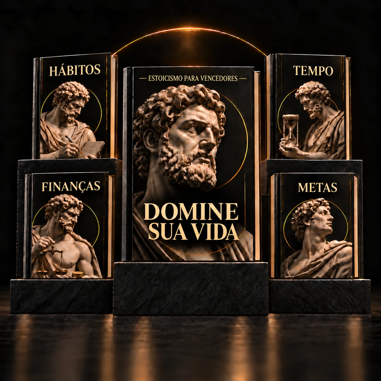 DOMINE Sua Vida: a coleção completa em seus pedestais