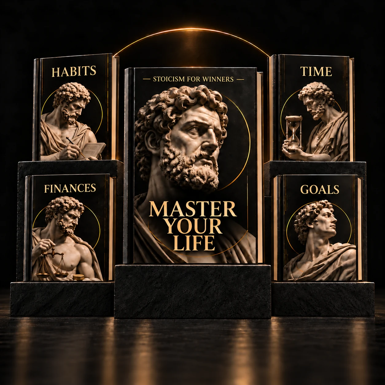 MASTER Your Life: the complete collection on its pedestals
